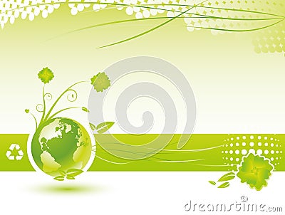 Ecology background Cartoon Illustration