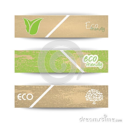 Ecology banners Vector Illustration