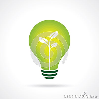 Ecology bulb - Illustration with nature concept Vector Illustration
