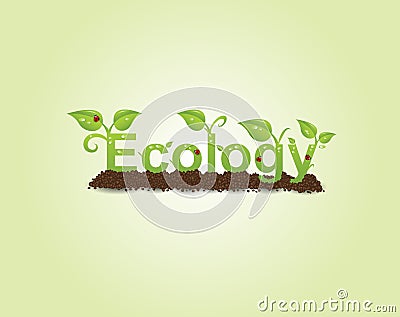 Ecology caption Vector Illustration