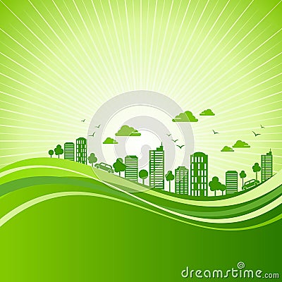 Ecology concept - save earth, illustration Vector Illustration