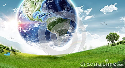 Ecology Earth concept - Elements of this image furnished by NASA Stock Photo