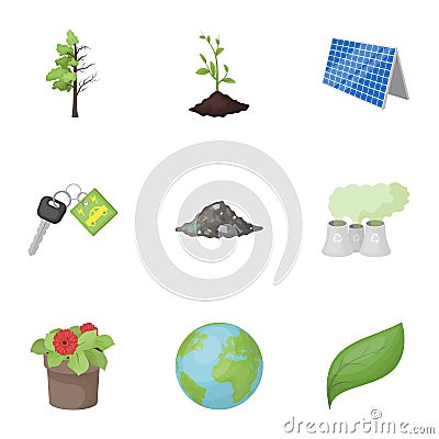 The ecology of the earth, the problems of ecology, ways to combat the ravages.Bio and Ecology icon in set collection on Vector Illustration