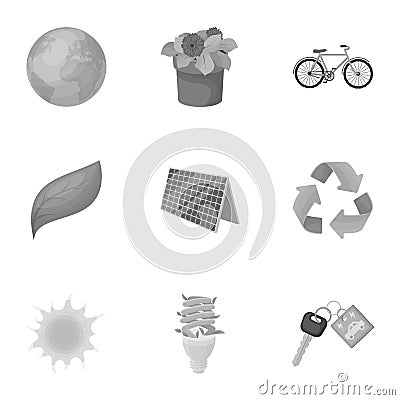 The ecology of the earth, the problems of ecology, ways to combat the ravages.Bio and Ecology icon in set collection on Vector Illustration