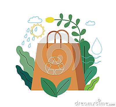 Ecology - Eco package Vector Illustration