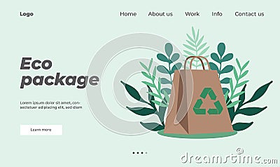 Creative landing web page template Vector Illustration