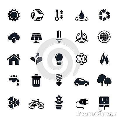 Ecology and Environment icons Vector Illustration