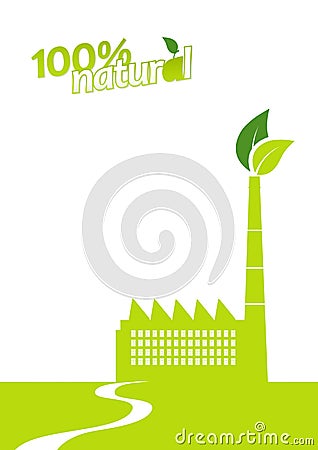 Ecology factory. Vector Illustration