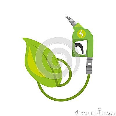 Ecology fuel isolated icon Vector Illustration