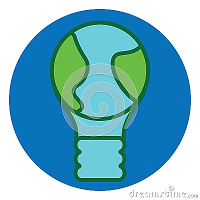 Ecology globe, icon Vector Illustration