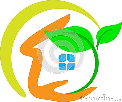 Ecology home Vector Illustration