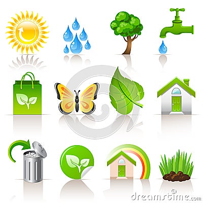 Ecology icons Vector Illustration