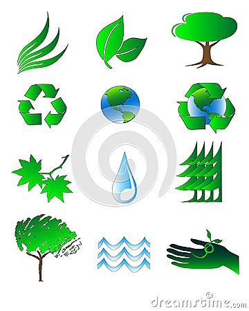 Ecology icons Vector Illustration