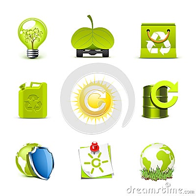 Ecology icons | Bella series Vector Illustration