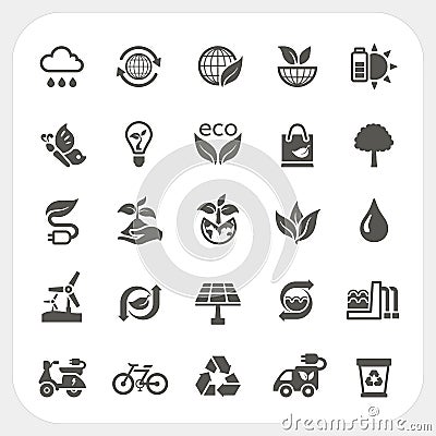 Ecology icons set Vector Illustration