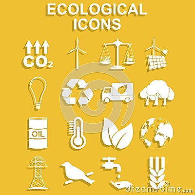 Ecology icons. Vector concept illustration for design Vector Illustration