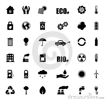 Ecology icons Vector Illustration