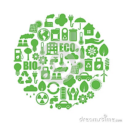 Ecology icons Vector Illustration