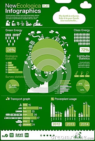 Ecology infographics Vector Illustration