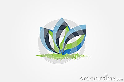 Ecology leafs plant logo vector Vector Illustration