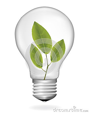 Ecology light bulb. Vector. Vector Illustration