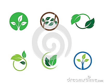 Ecology logo illustration Vector Illustration