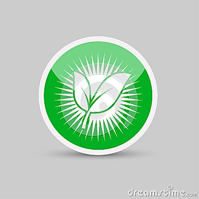 Ecology logos of green leaf nature element icon on white background . illustrator Vector Illustration