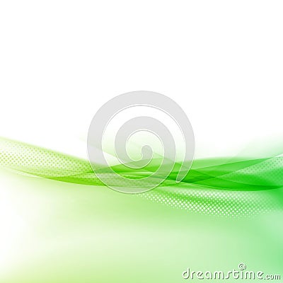 Ecology modern green swoosh wave border Vector Illustration