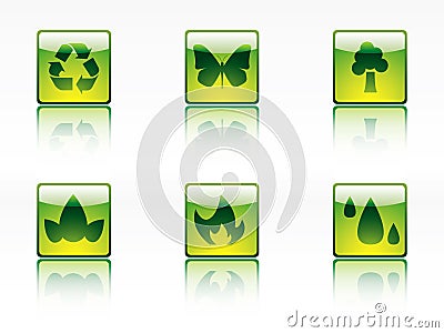 Ecology,power and energy icons Vector Illustration