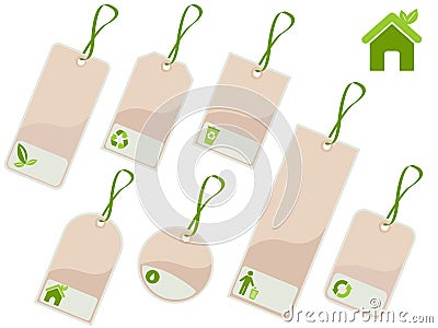 Ecology tags Vector Illustration