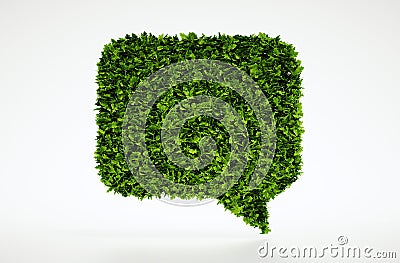 Ecology talking bubble symbol Stock Photo