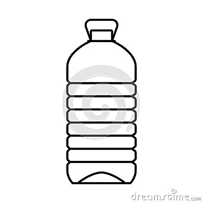 ecology water plastic bottle line icon vector illustration Vector Illustration