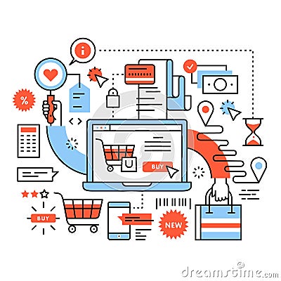 Ecommerce business concept Vector Illustration