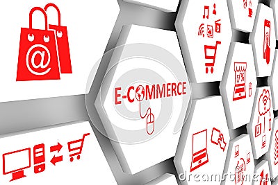 ECOMMERCE concept Cartoon Illustration