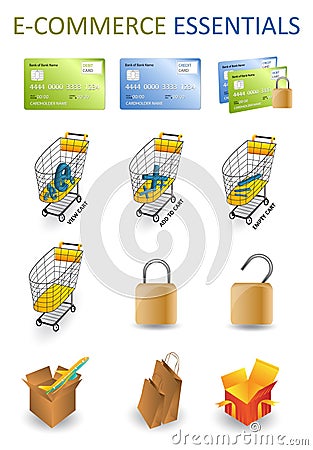 ECommerce Essentials Stock Photo