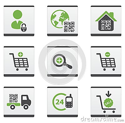 Ecommerce icons set Vector Illustration