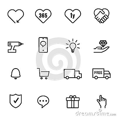 Ecommerce icons vector Vector Illustration