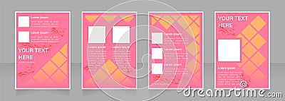 Ecommerce store blank brochure layout design. Targeting customers. Vertical poster template set with empty copy space for text. Vector Illustration