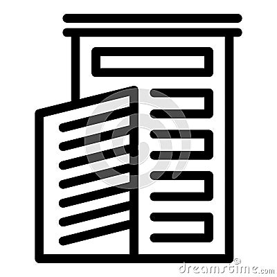 Economic building icon outline vector. Social governance Vector Illustration