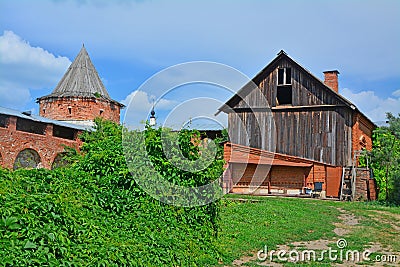 Economic building in Zaraysk Kremlin Stock Photo