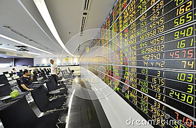 Economic conditions of the Stock Exchange Editorial Stock Photo