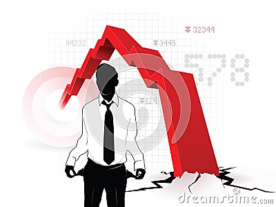 Economic crisis Vector Illustration
