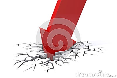 Economic Crisis. Bussiness fall. Stock Photo