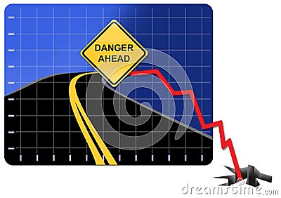Economic Crisis, danger ahead Stock Photo