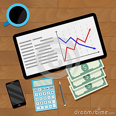 Economic document market Vector Illustration