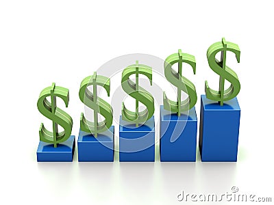 Economic graph Stock Photo