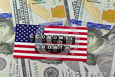 The economic growth of US GDP Stock Photo