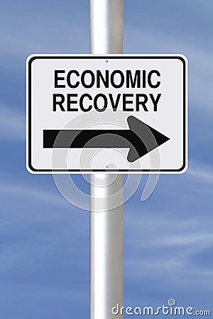 Economic Recovery This Way Stock Photo