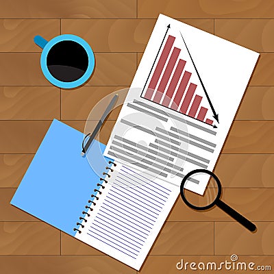 Economic research financial presentation Vector Illustration