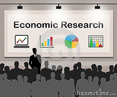 Economic Research Means Economics Analysis 3d Illustration Stock Photo